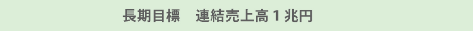 長期目標　連結売上高１兆円